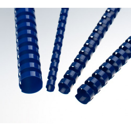 Anneaux plastiques 21 Boucles 22 mm Bleu - boite de 100