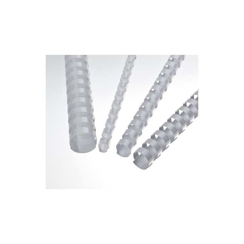Anneaux plastiques 21 Boucles 8 mm Blanc