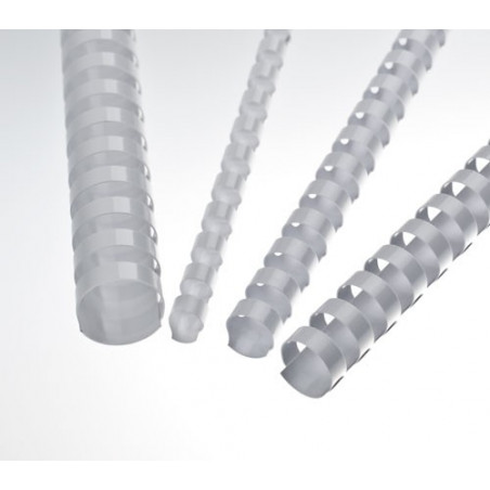 Anneaux plastiques 21 Boucles 8 mm Blanc