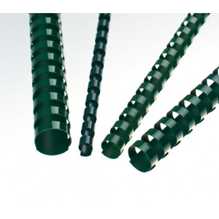 Anneaux plastiques 21 Boucles 19 mm Vert