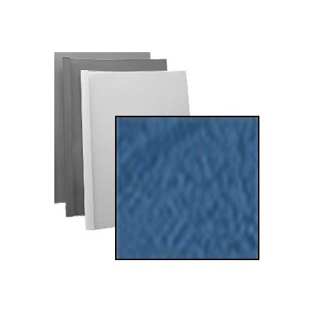 Couverture BLEU DE FRANCE - Grain Cuir - Rainée, à la Française