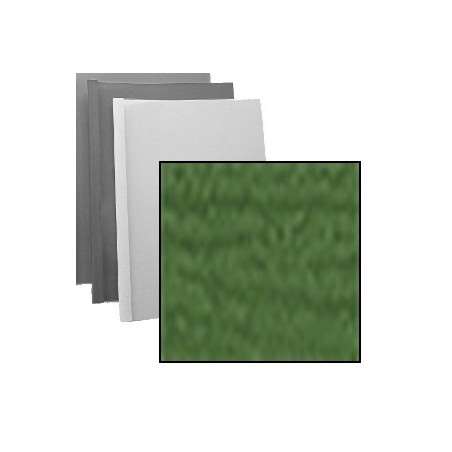 Couverture VERT PRE - Grain Cuir - Non rainée, à la Française