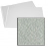Couverture d'emboitage  GRIS ARGENT  Grain Cuir  Rainée, à la Française
