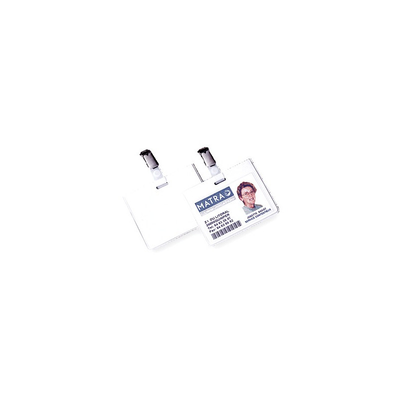 Badge de sécurité 90x60mm - BLANC
