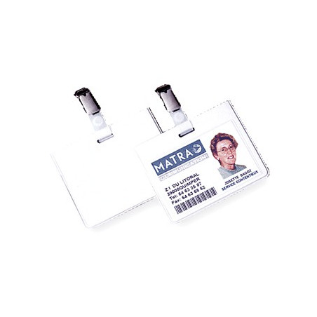 Badge de sécurité 90x60mm - BLANC