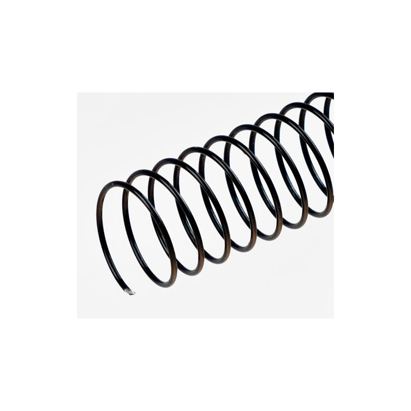 Spirales métalliques hélicoïdales A4 Pas 5 mm / Ø 6mm - NOIR