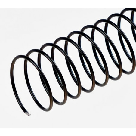 Spirales métalliques hélicoïdales A4 Pas 5 mm / Ø 6mm - NOIR