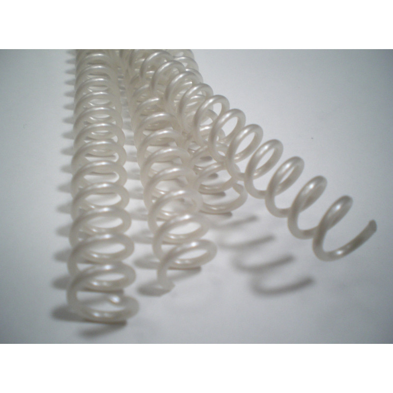 Spirales plastiques hélicoïdales A4 PAS 4:1 / Ø 8mm - PERLE