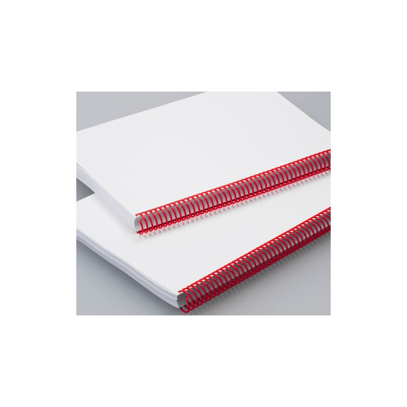 Spirales plastiques hélicoïdales A4 Pas 4:1 / Ø 18mm - ROUGE