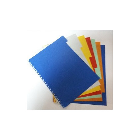Intercalaires couleurs 7 positions - perfo. 21 trous