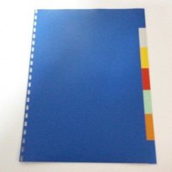 Intercalaires couleurs 7 positions - perfo. 21 trous