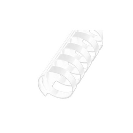 Anneaux plastiques 21 Boucles 6 mm Transparent
