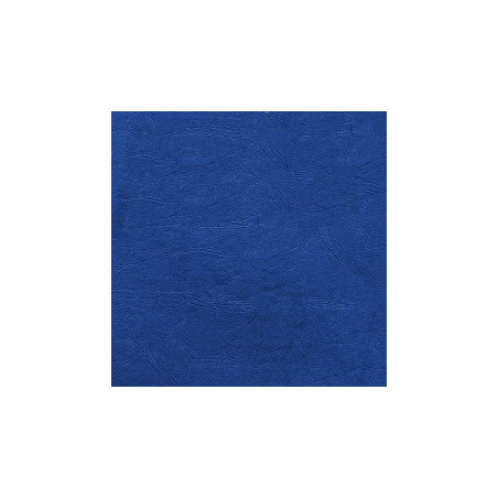  Couverture d'emboitage BLEU ROYALE Grain Cuir  Non rainée, à la Française