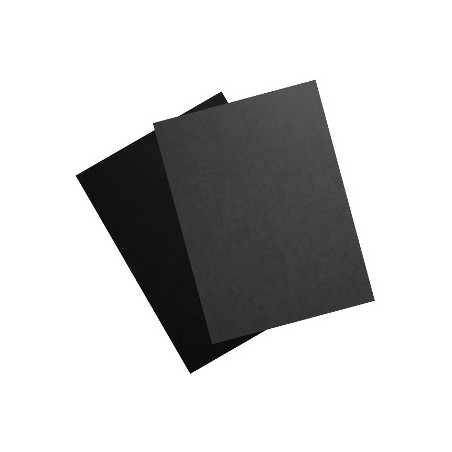    Couverture d'emboitage GRIS FONCE Grain Cuir Non rainée, à la Française