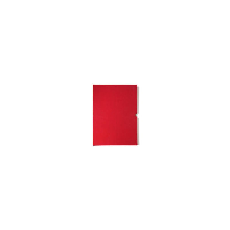  Couverture d'emboitage ROUGE VIF Grain Cuir  Non rainée, à la Française