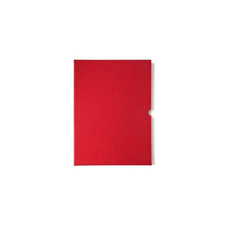  Couverture d'emboitage ROUGE VIF Grain Cuir  Non rainée, à la Française
