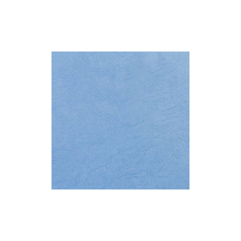 Couverture d'emboitage BLEU PORCELAINE Grain Cuir  Non rainée, à la Française