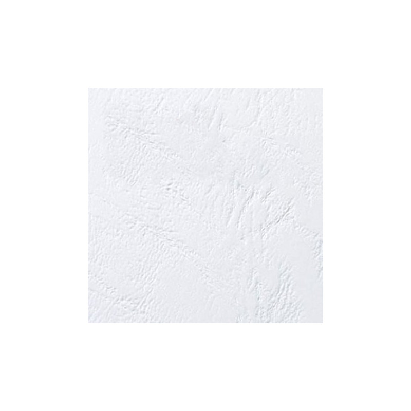 Couverture d'emboitage BLANC BRILLANT NACRE Grain Cuir Non rainée, à la Française