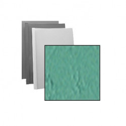 Couverture d'emboitage VERT D'EAU - Grain Cuir - Non rainée, à l'Italienne