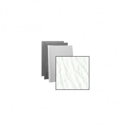 Couverture d'emboitage BLANC - Grain Cuir - Non rainée, à l'Italienne