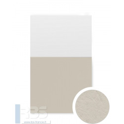 Couverture d'emboitage GRIS CLAIR- Grain Cuir - Non rainée, à l'Italienne