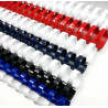 Anneaux plastiques 21 Boucles 8 mm Blanc