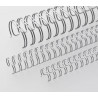 Anneaux métalliques Pas 2:1 Ø 9.5mm - ARGENT MAT 23 boucles