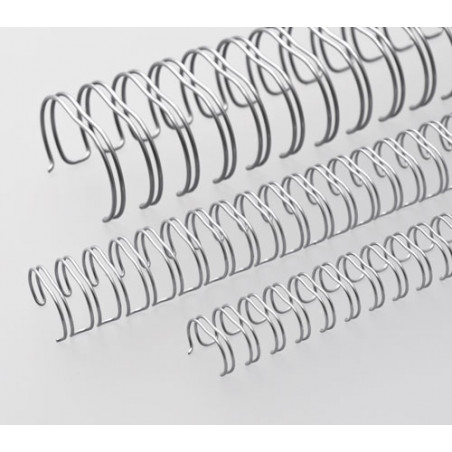 Anneaux métalliques Pas 2:1 Ø 6.9mm - ARGENT MAT 23 boucles