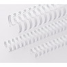 Anneaux métalliques Pas 2:1 Ø 38.0mm - BLANC 16 boucles