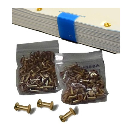 Allonges laiton 20mm (reliure jusqu'à 200 pages)  Conditionnement par 50
