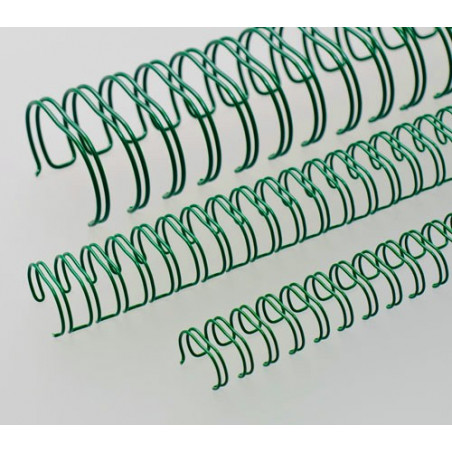 Anneaux métalliques 23 boucles 25.4 mm - VERT