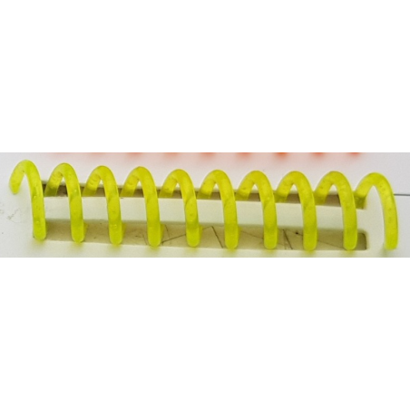 Spirale plastique hélicoïdale A4 Pas 6mm / Ø 8mm - JAUNE FLUO