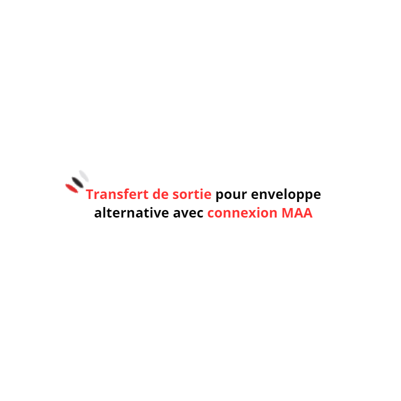 Transfert de sortie pour enveloppe alternative avec connexion MAA