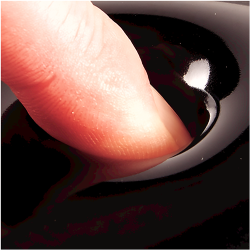 Mini repose poignet Gel Crystal Noir