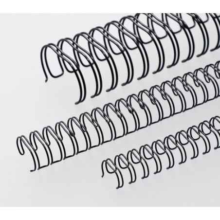 Anneaux métalliques 23 boucles 11.0 mm - NOIR