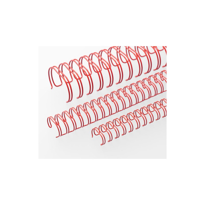 Anneaux métalliques 23 boucles 14.3 mm - ROUGE