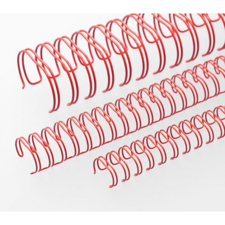 Anneaux métalliques 23 boucles 14.3 mm - ROUGE
