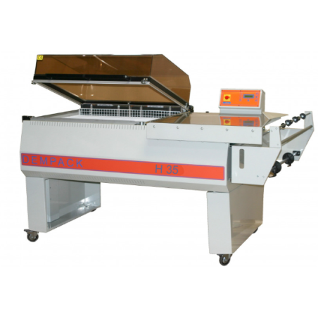 Mise sous film H35 S sur stand à roulettes