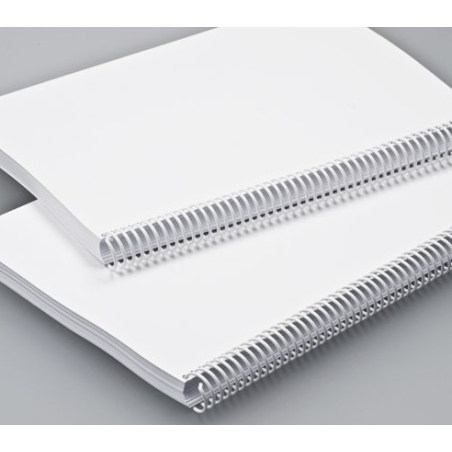 Spirales plastiques hélicoïdales Pas 4:1 / Ø 6mm - BLANC