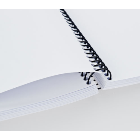 Spirales métalliques hélicoïdales A4 Pas 4:1 / Ø 26mm - NOIR