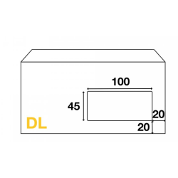 Enveloppes Auto-Adhésives 110 x 220 fenêtre 45 x 100mm