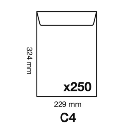 Pochettes Auto-Adhésives 229 x 324 - pur kraft Adour, 90gr