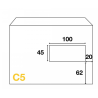 Enveloppes mécanisables 162 x 229 - fenêtre 45 x 100 mm 20BD/20BB