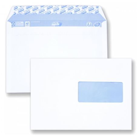 Enveloppes mécanisables 162 x 229 - fenêtre 45 x 100 mm 20BD/20BB