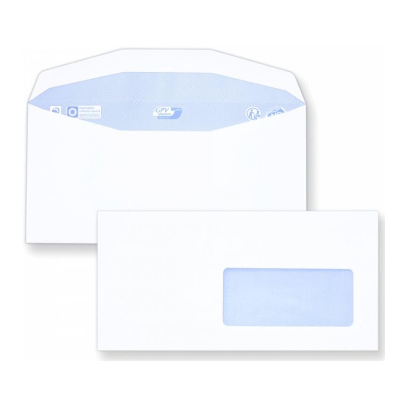 Enveloppes mécanisables 114 x 229 - fenêtre 45 x 100 mm 20BD/20BB