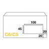 Enveloppes mécanisables 114 x 229 - fenêtre 45 x 100 mm 20BD/20BB