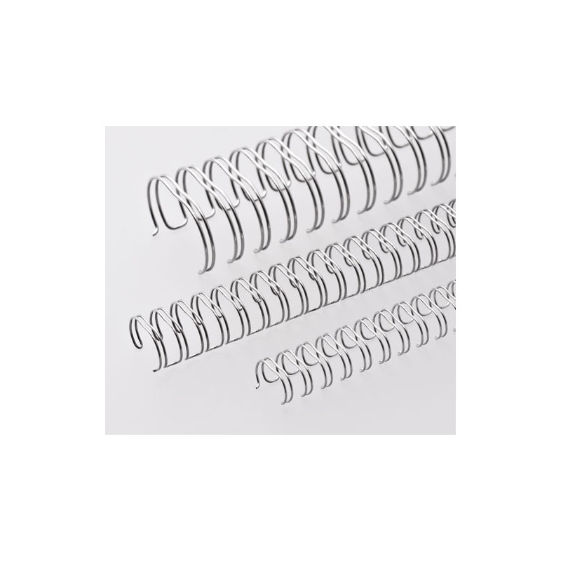 Anneaux métalliques 23 boucles 9.5 mm - ARGENT BRILLANT