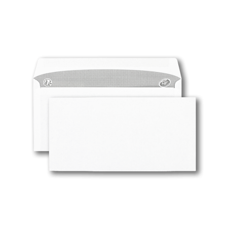 Enveloppes retour blanches 105 x 212 sans fenêtre