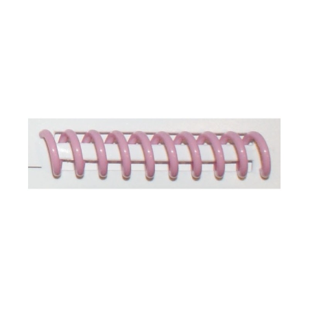 Spirales plastiques hélicoïdales A4 Pas de 4:1 / Ø 12mm - Rose Pastel