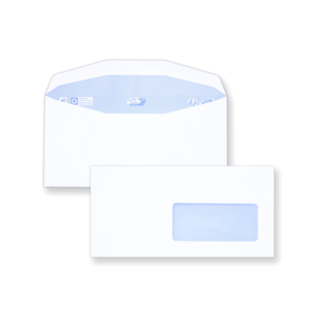 Enveloppes mécanisables 114 x 229 à fenêtre 45 x 100 20BB/BD